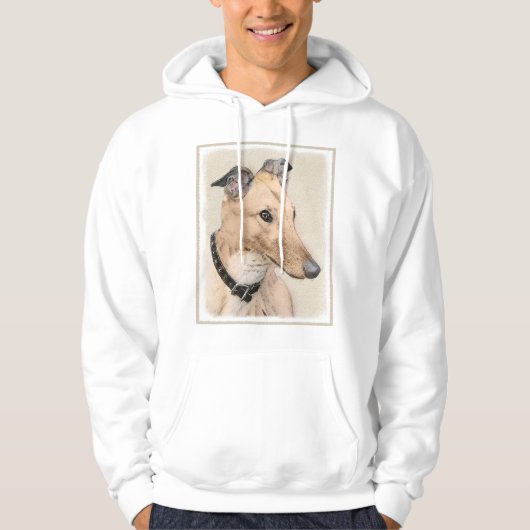 Greyhound Schilderij - Liefdevolle Originele Hond Hoodie (Voorkant)