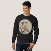 Greyhound Schilderij - Liefdevolle Originele Hond Trui (Voorkant volledig)