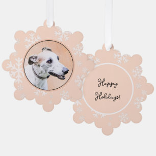 Greyhound Schilderij - Mooie Originele Hond Kunst Ornament Kaart