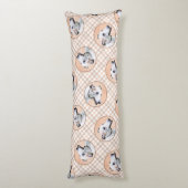 Greyhound Schilderij Schattige Rood Wit Originele  Lichaamskussen (Achterkant (Verticaal))