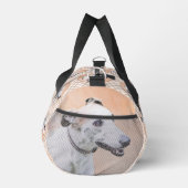 Greyhound Schilderij Schattige Rood Wit Originele  Plunjezak (Rechts)