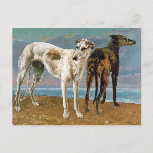 Greyhound Schilderij - Twee Greyhounds -  kunst Briefkaart (Voorkant)