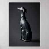 Greyhound Sculpture Pose Kaart Poster (Voorkant)