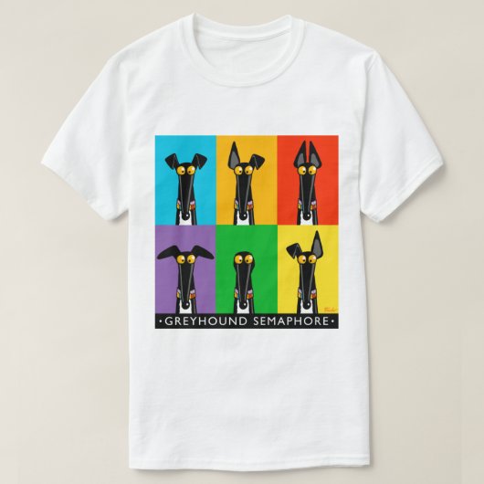 Greyhound Semaphore with title T-shirt (Design voorkant)