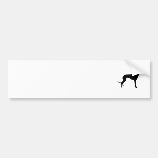 Greyhound Silhouette Bumpersticker (Voorkant)
