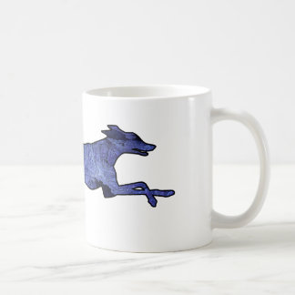 Greyhound Silhouette Fractal Koffiemok
