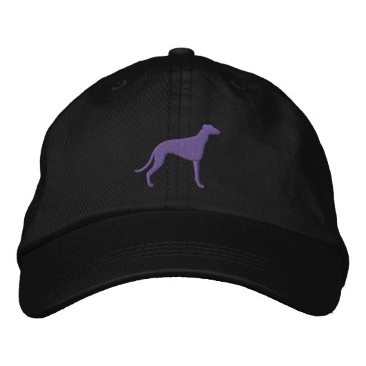 Greyhound Silhouette Geborduurde Pet (Voorkant)