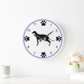 Greyhound Silhouette Grote Klok (Huis)