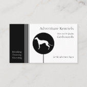 Greyhound Silhouette Modern Black White Visitekaartje (Voorkant)
