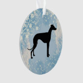 Greyhound Silhouette Ornament (voorkant)