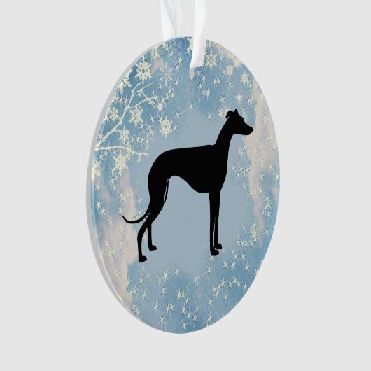 Greyhound Silhouette Ornament (voorkant)