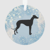 Greyhound Silhouette Ornament (achterkant)