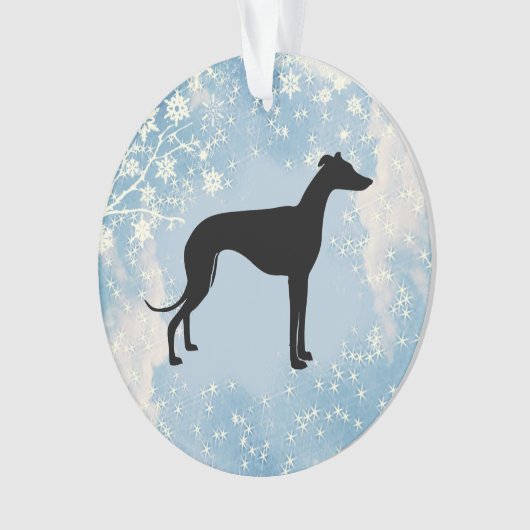 Greyhound Silhouette Ornament (voorkant)