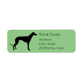 Greyhound Silhouette Return Address Etiket (Voorkant)