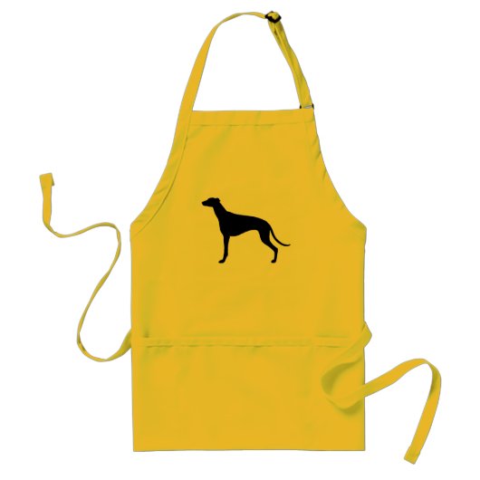 Greyhound Silhouette Standaard Schort (Voorkant)