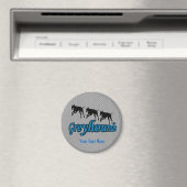 Greyhound Silhouettes Dog Magnet (Insitu (Vaatwasser))