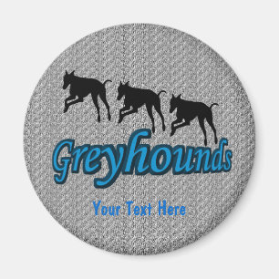 Greyhound Silhouettes Dog Magnet