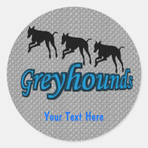 Greyhound Silhouettes Dog Sticker