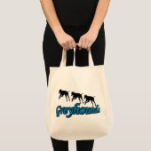 Greyhound Silhouettes Dog Tote Bag (Voorkant (product))