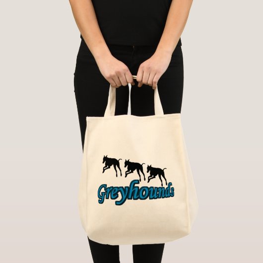 Greyhound Silhouettes Dog Tote Bag (Voorkant (product))