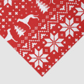 Greyhound Silhouettes kerstpatroon Tissuepapier (Detail)