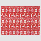 Greyhound Silhouettes kerstpatroon Tissuepapier (Voorkant)