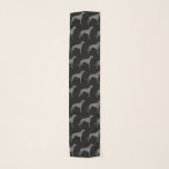 Greyhound Silhouettes Pattern Sjaal<br><div class="desc">Greyhound Lover's Scarf</div>
