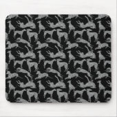 Greyhound Silhouettes Silver Faux Glitter Muismat (Voorkant)