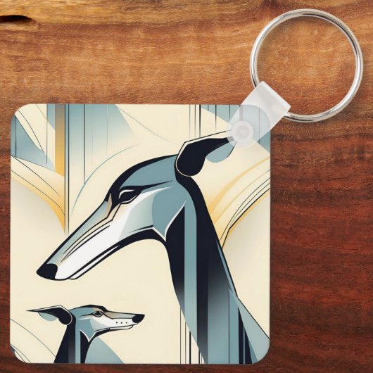 Greyhound Sleutelhanger (Achterkant)