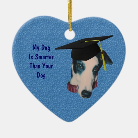 Greyhound Smarter Funny Dog Ornament (Voorkant)