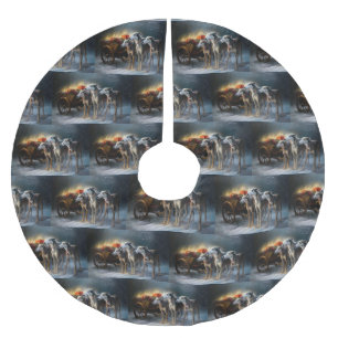 Greyhound Sneeuw Slede Kerst Decoratie Kerstboom Rok