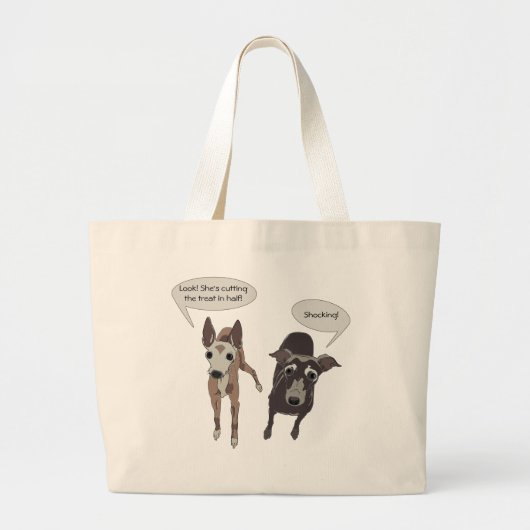 Greyhound "Snijden de traktatie" Canvas tas (Voorkant)