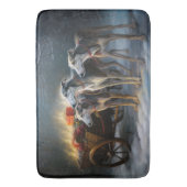 Greyhound Snowy Sleigh Kerstmisdecor Badmat (Voorkant Verticaal)