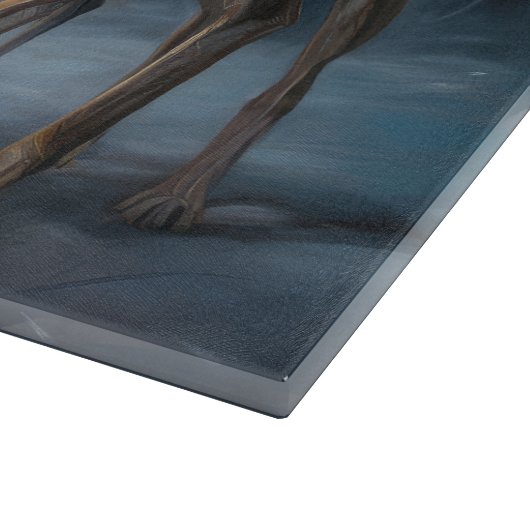 Greyhound Snowy Sleigh Kerstmisdecor Snijplank (Hoek)