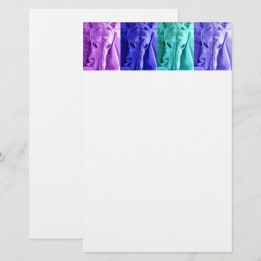 Greyhound Stationery Briefpapier (Voorkant / Achterkant)