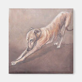 Greyhound Stretch Hond Art Magnet (Voorkant)