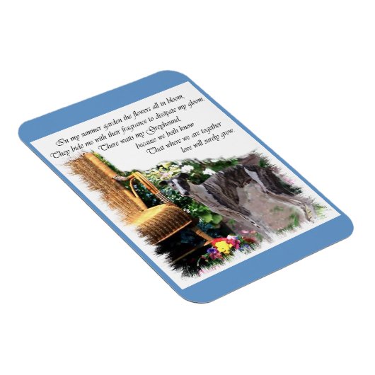 Greyhound Summer Garden Magneet (Rechterzijde)