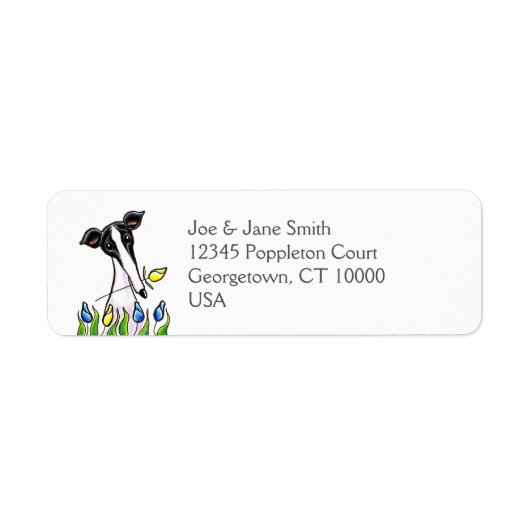 Greyhound Sweeat White Etiket (Voorkant)