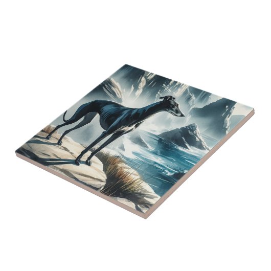 Greyhound Tegeltje (Zijkant)