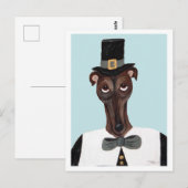 Greyhound Thanksgiving Pelgrim Briefkaart (Voorkant / Achterkant)