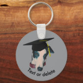 Greyhound The Graduate Funny Dog Personalized Sleutelhanger (Achterkant)
