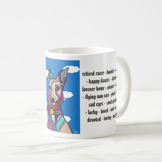 Greyhound Thoughts Mok (Voorkant rechts)