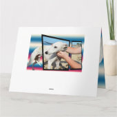 Greyhound Three Dimensional Big Wenskaart Kaart (Achterkant)