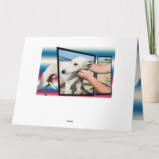 Greyhound Three Dimensional Big Wenskaart Kaart (Achterkant)