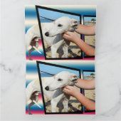 Greyhound Three Dimensional Big Wenskaart Kaart (Binnen)