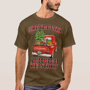 Greyhound through the Snow Kerstman Truck Pset R T-shirt