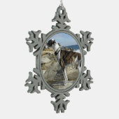 Greyhound Tin Sneeuwvlok Ornament (Links)