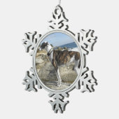 Greyhound Tin Sneeuwvlok Ornament (Rechts)