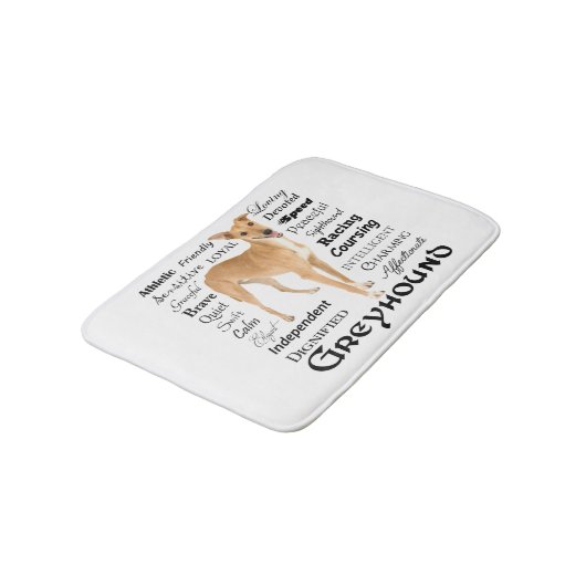 Greyhound Traits Bathmat Badmat (Gekanteld)