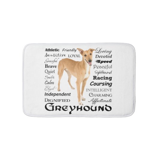 Greyhound Traits Bathmat Badmat (Voorkant)